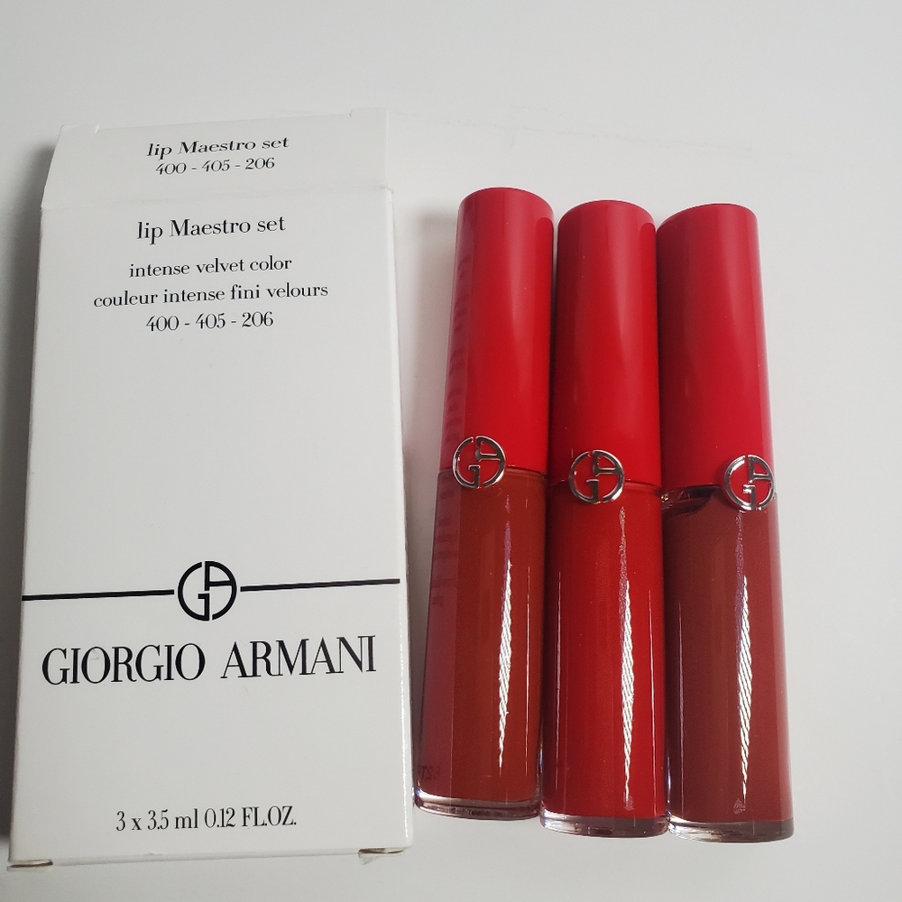 Giorgio Armani LIP MAESTRO INTENSE VELVET COLOR SET (3X0.12oz LIQU) 400-405–206